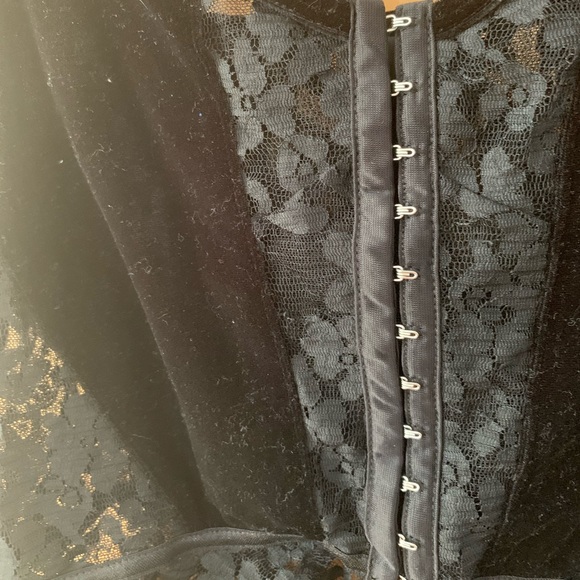 NWOT Velvet and Lace Lingerie Top - Picture 2 of 5